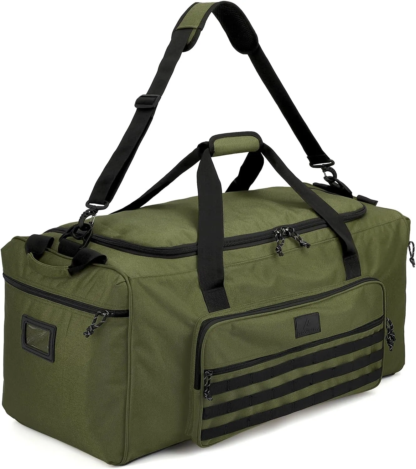 115L Extra Large Gym Duffle Bag for Men Women with Shoes Compartment Heavy Duty Tactical Sports Duffel Bag Big Football Baseball Basketball Soccer Hockey Team Equipment Bag, Green