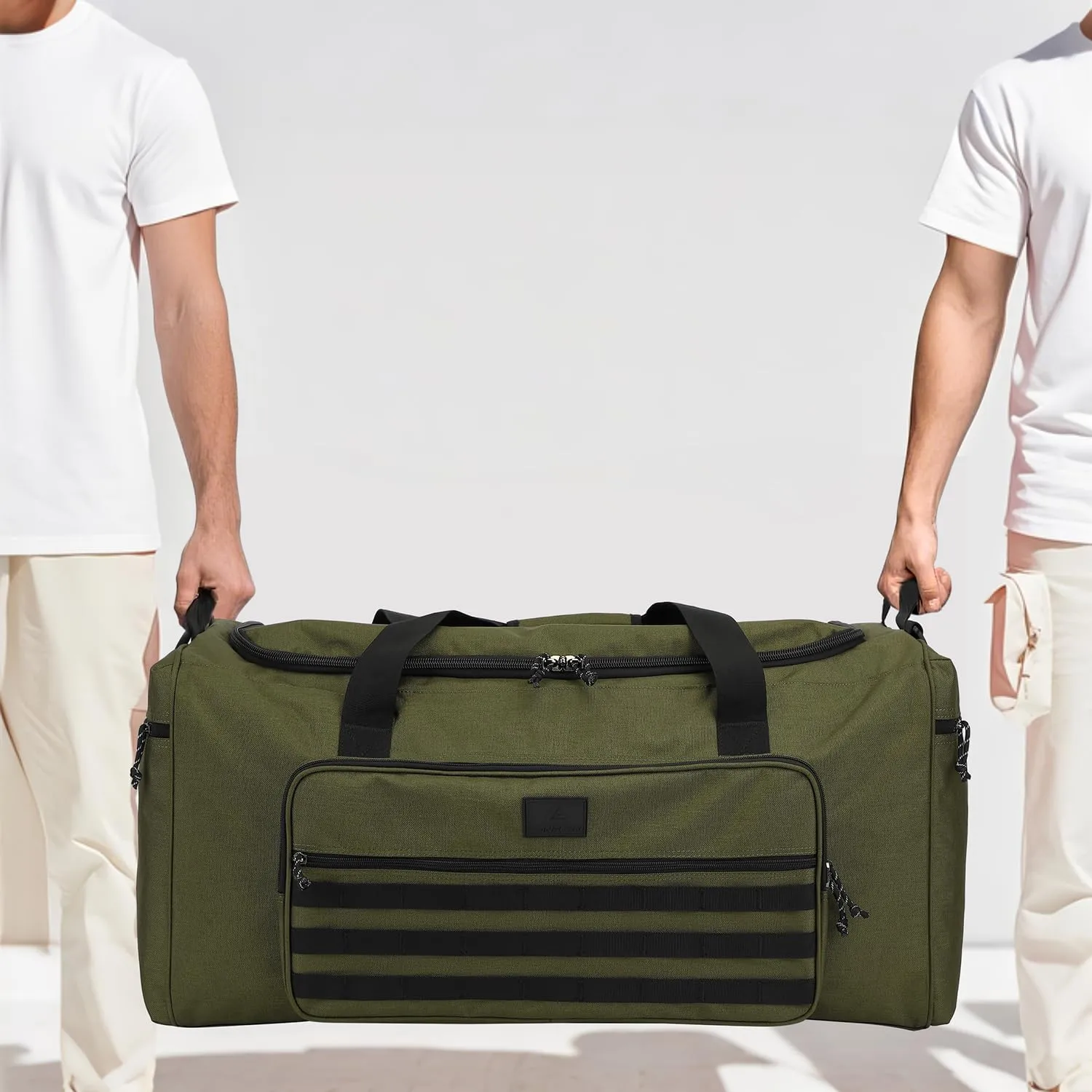 115L Extra Large Gym Duffle Bag for Men Women with Shoes Compartment Heavy Duty Tactical Sports Duffel Bag Big Football Baseball Basketball Soccer Hockey Team Equipment Bag, Green