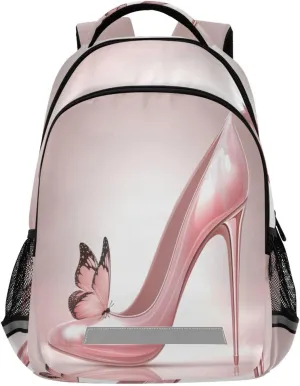 ATTX Waterproof Backpack with Elegant Pink High Heel Shoes Design - Ergonomic Daypack for Outdoor Hiking, Travel & Sports#270