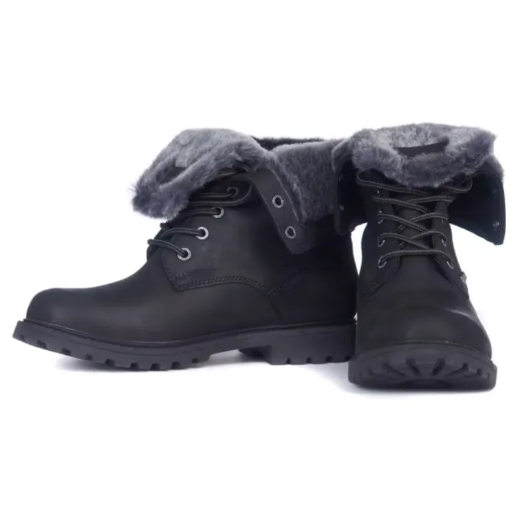 Barbour Ladies Hamsterley Roll Top Boots - Black