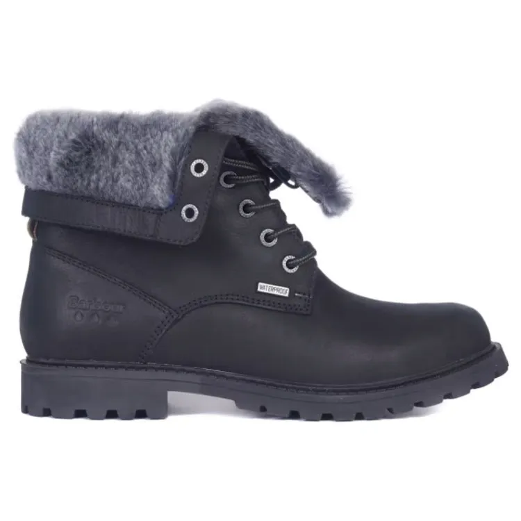 Barbour Ladies Hamsterley Roll Top Boots - Black