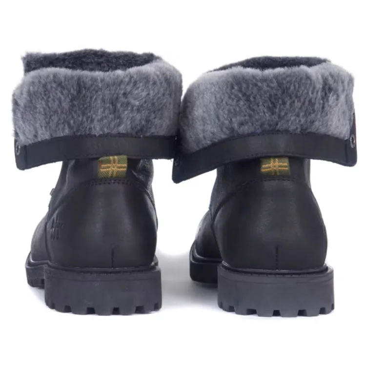 Barbour Ladies Hamsterley Roll Top Boots - Black