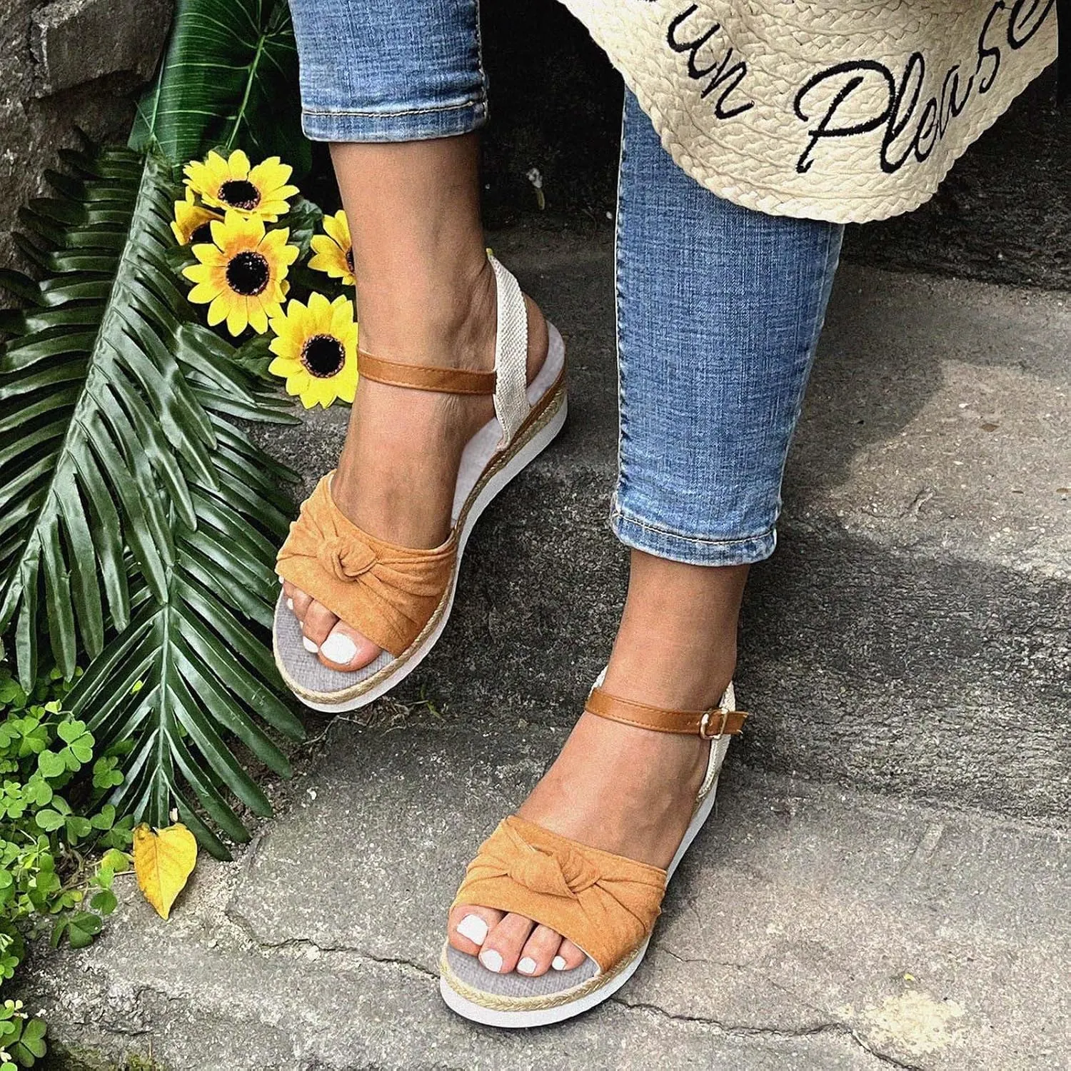Cathalem Summer Sandals for Women 2024 Comfortable Walking Sandals with Arch Support Fashion Orthotic Slides Sandals