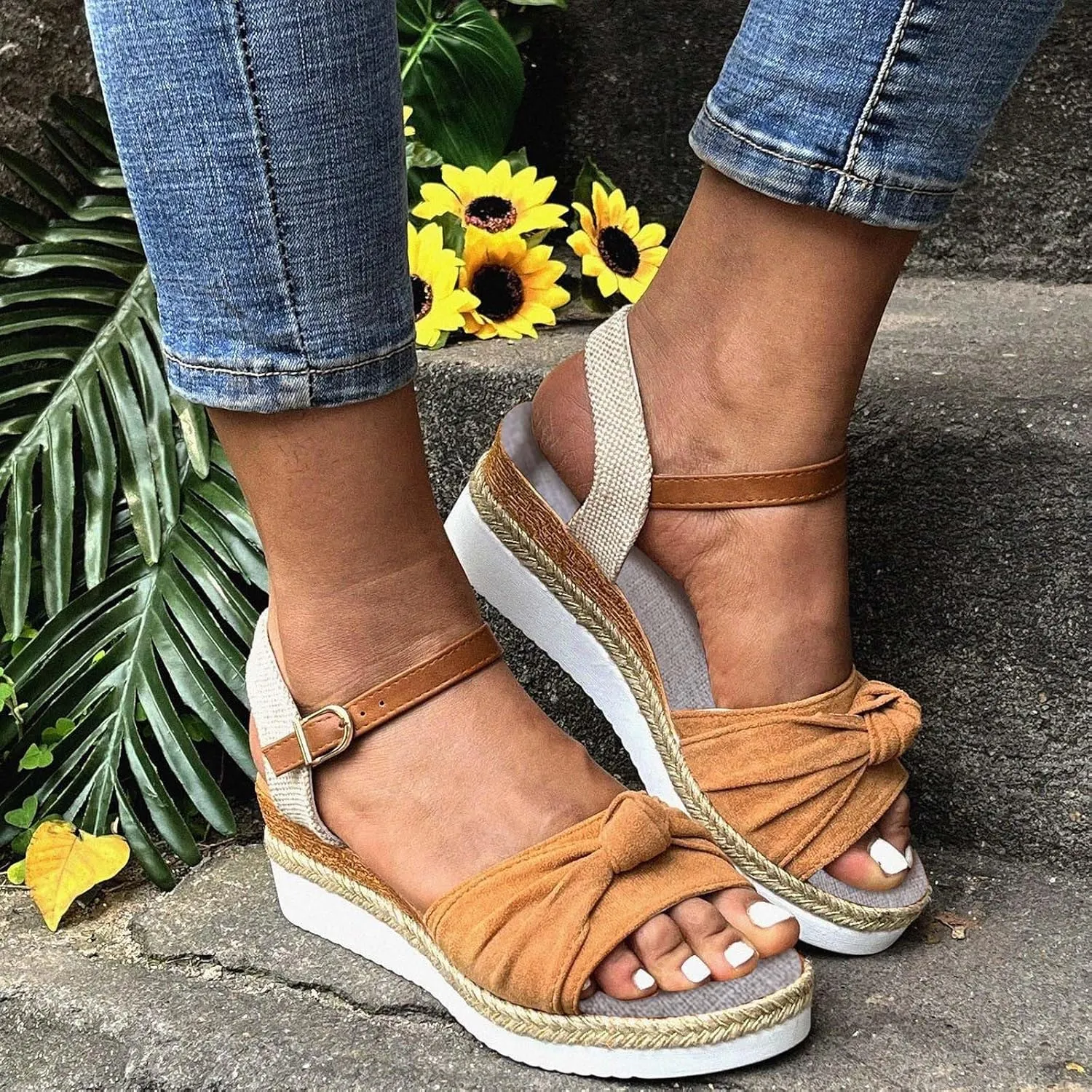 Cathalem Summer Sandals for Women 2024 Comfortable Walking Sandals with Arch Support Fashion Orthotic Slides Sandals
