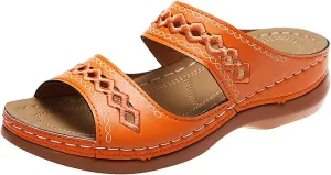 Cathalem Summer Sandals for Women 2024 Orthopedic Sandals Womens Walking Sandals with Arch Support Casual Flip Flops