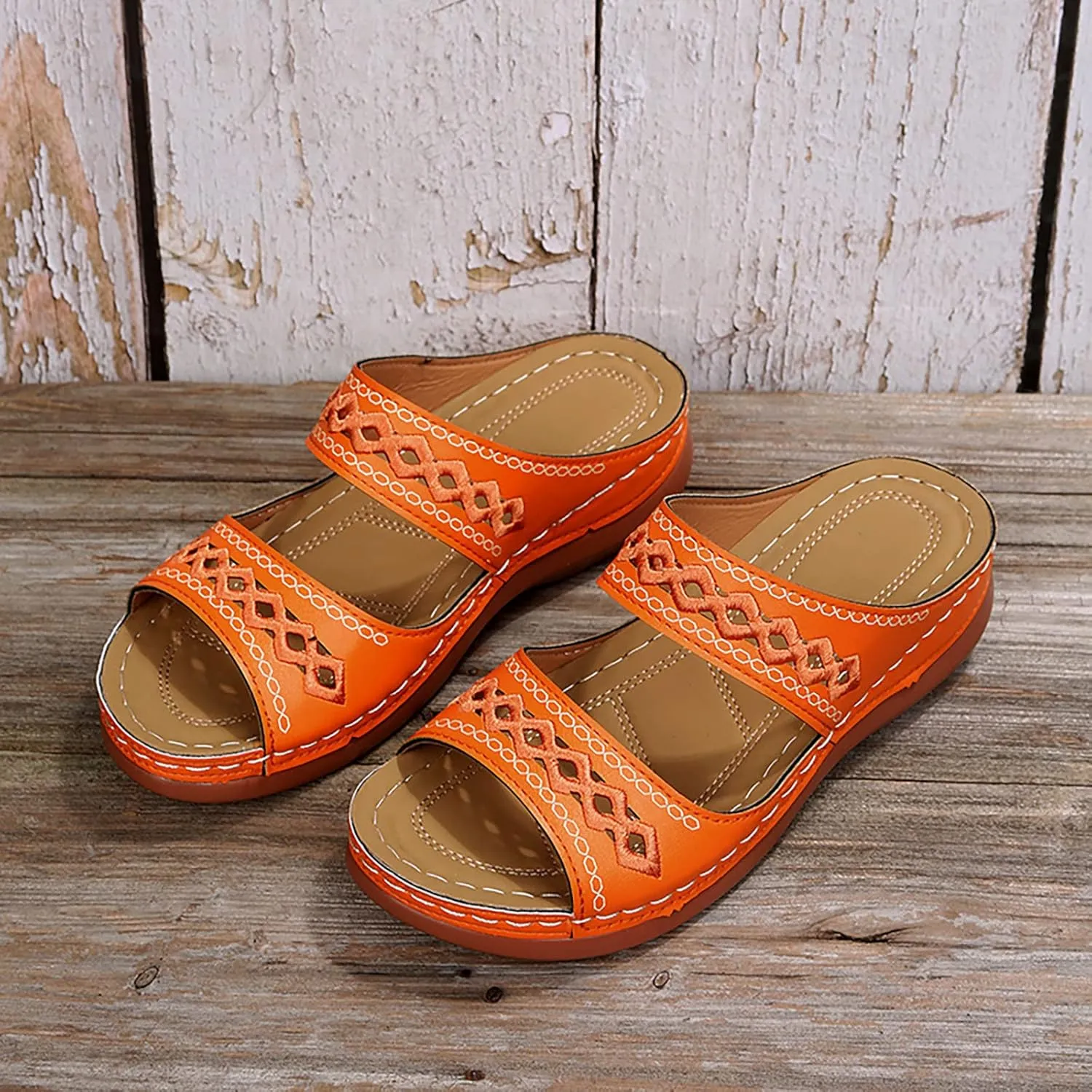 Cathalem Summer Sandals for Women 2024 Orthopedic Sandals Womens Walking Sandals with Arch Support Casual Flip Flops