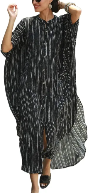 Eddoyee Womens Long Bathing Suit Coverups Loose Plus Size Beach Kaftan Dresses