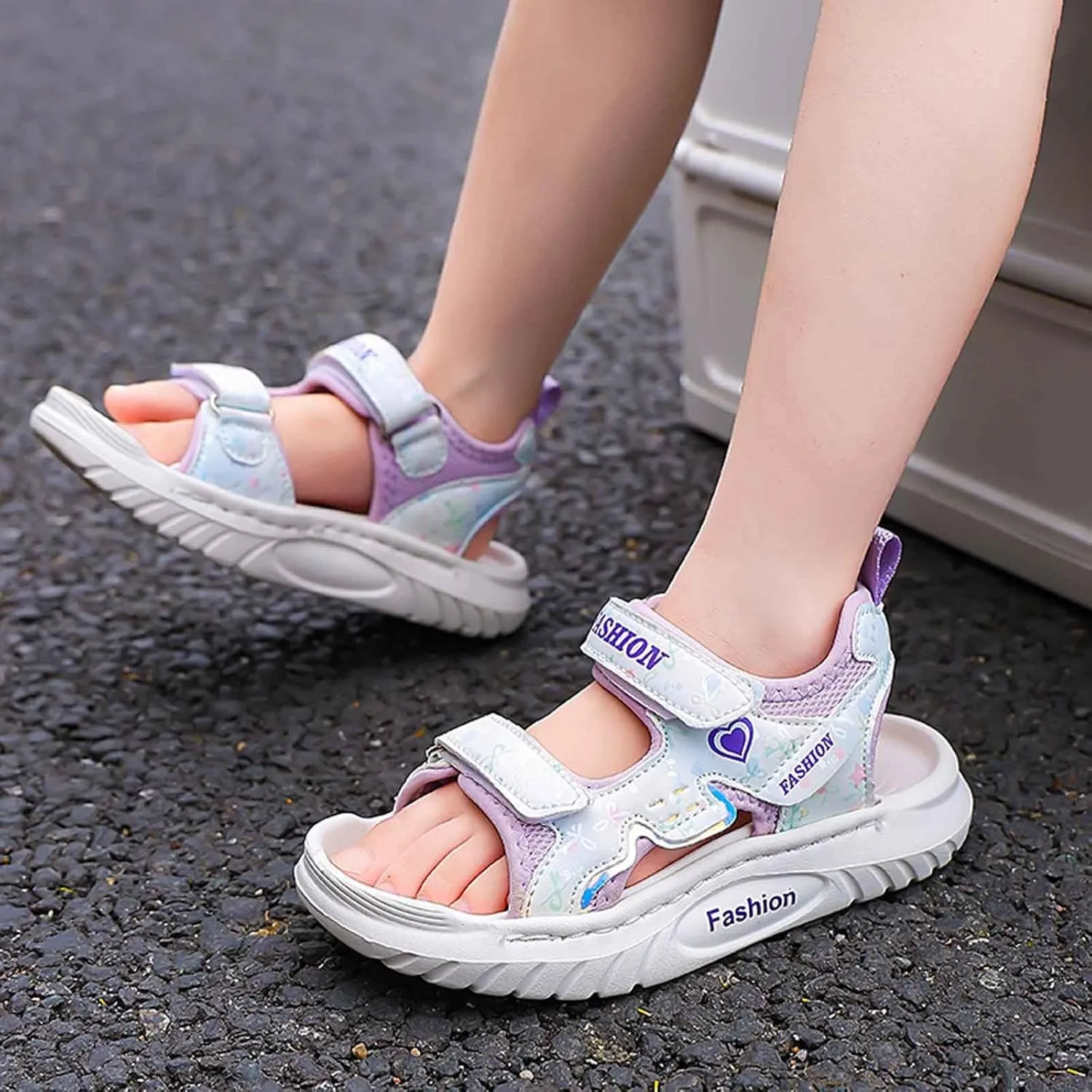 Girls' boys' sandals, toe closure, lightweight sports, adjustable shoulder straps, shoes suitable for toddlers