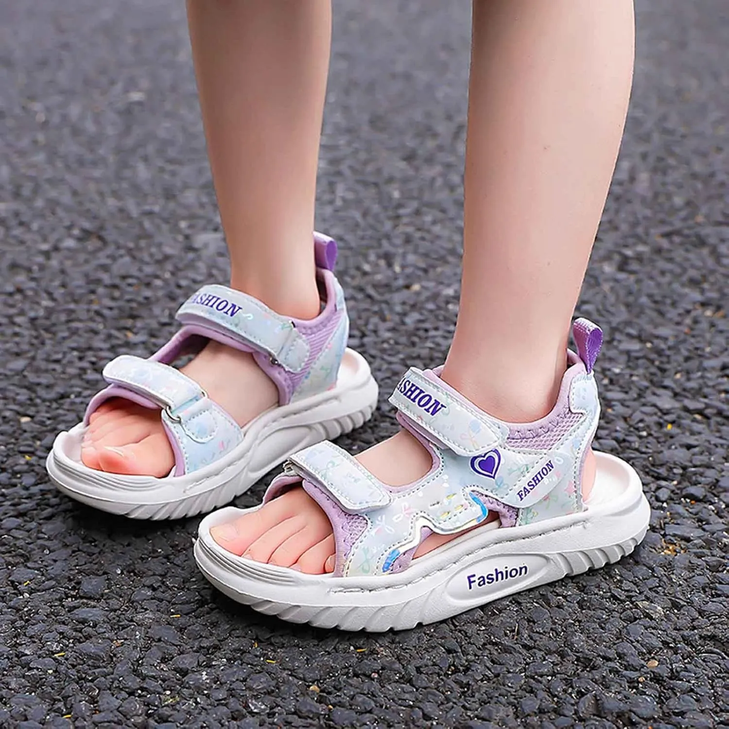 Girls' boys' sandals, toe closure, lightweight sports, adjustable shoulder straps, shoes suitable for toddlers