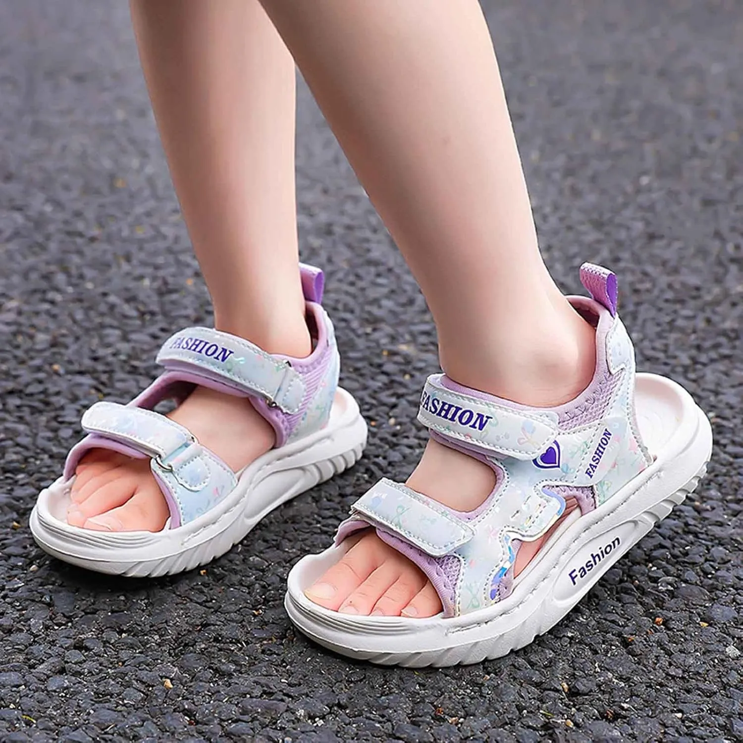 Girls' boys' sandals, toe closure, lightweight sports, adjustable shoulder straps, shoes suitable for toddlers