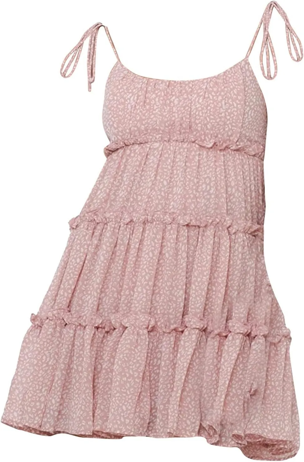 GOKKILRW Women's Summer Dress Boho Floral Print Spaghetti Strap Flowy Cami Dresses Sundresses Y2K Smocked Beach Mini Dresses