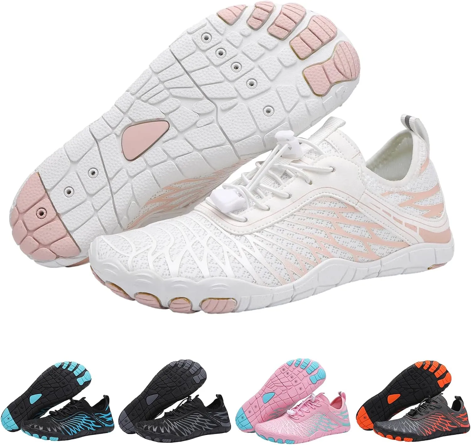 Hike Barefoot Shoes for Women Men Lightweight Quick Dry Athletic Footwear, Breathable & Non-Slip Athletic Footwear Beach Surf Hiking Water Shoes, Zero Drop Athletic Wide Toe Running Shoes