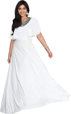 KOH KOH Womens Long Bridesmaid Wedding Guest Evening Cocktail Maxi Dress Gown