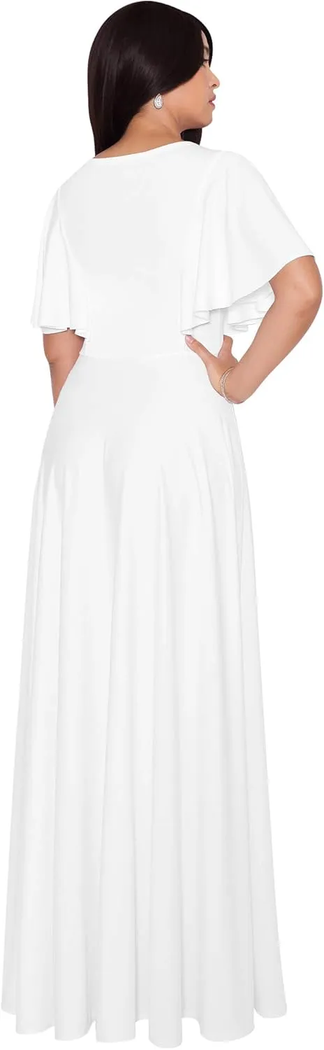 KOH KOH Womens Long Bridesmaid Wedding Guest Evening Cocktail Maxi Dress Gown