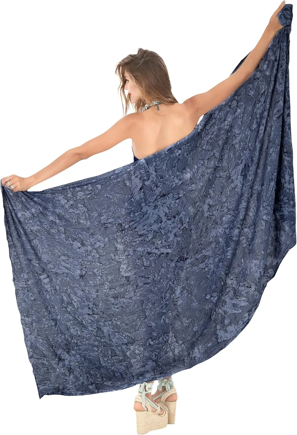LA LEELA Women's Beachwear Beach Bikini Summer Sarong Wrap Swimwear Cover Up
