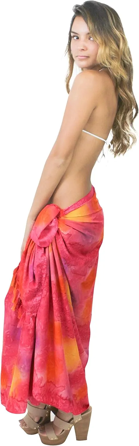 LA LEELA Women's Beachwear Beach Bikini Summer Sarong Wrap Swimwear Cover Up