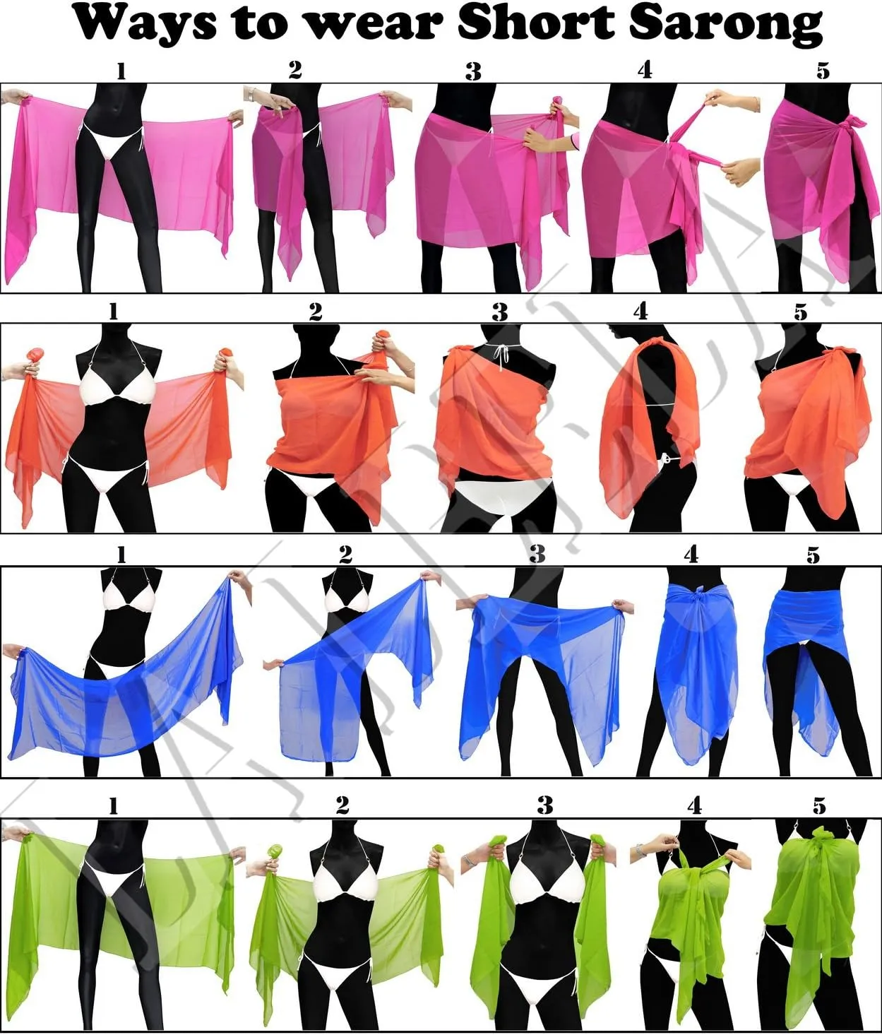 LA LEELA Women's Beachwear Beach Bikini Summer Sarong Wrap Swimwear Cover Up