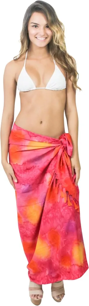 LA LEELA Women's Beachwear Beach Bikini Summer Sarong Wrap Swimwear Cover Up
