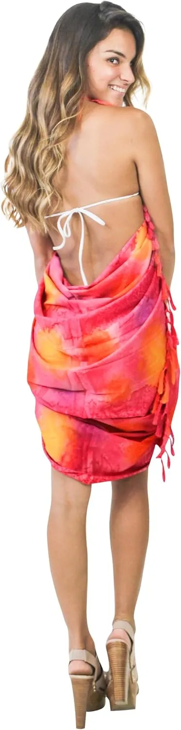 LA LEELA Women's Beachwear Beach Bikini Summer Sarong Wrap Swimwear Cover Up