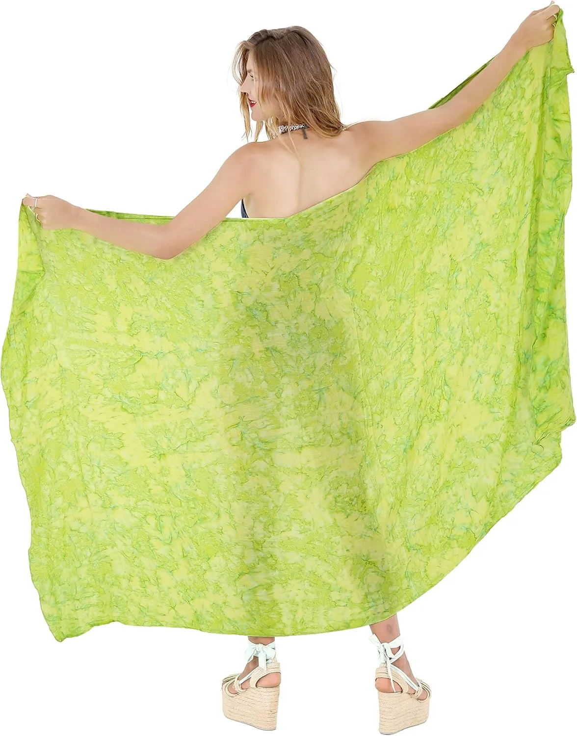LA LEELA Women's Beachwear Beach Bikini Summer Sarong Wrap Swimwear Cover Up