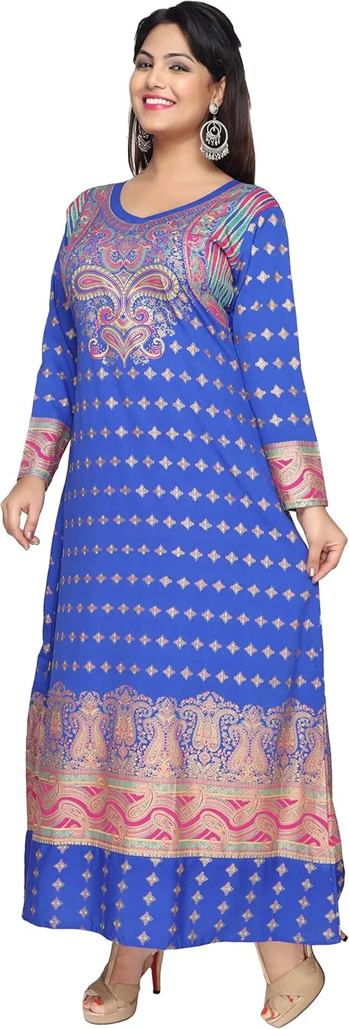 Maple Clothing Printed Women's Long Sleeve Kaftans Abayas Dresses