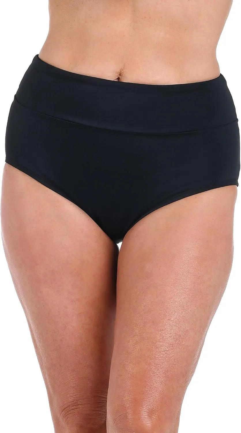 Maxine Of Hollywood Women's Wide Band Full Bikini Bottom Swimsuit