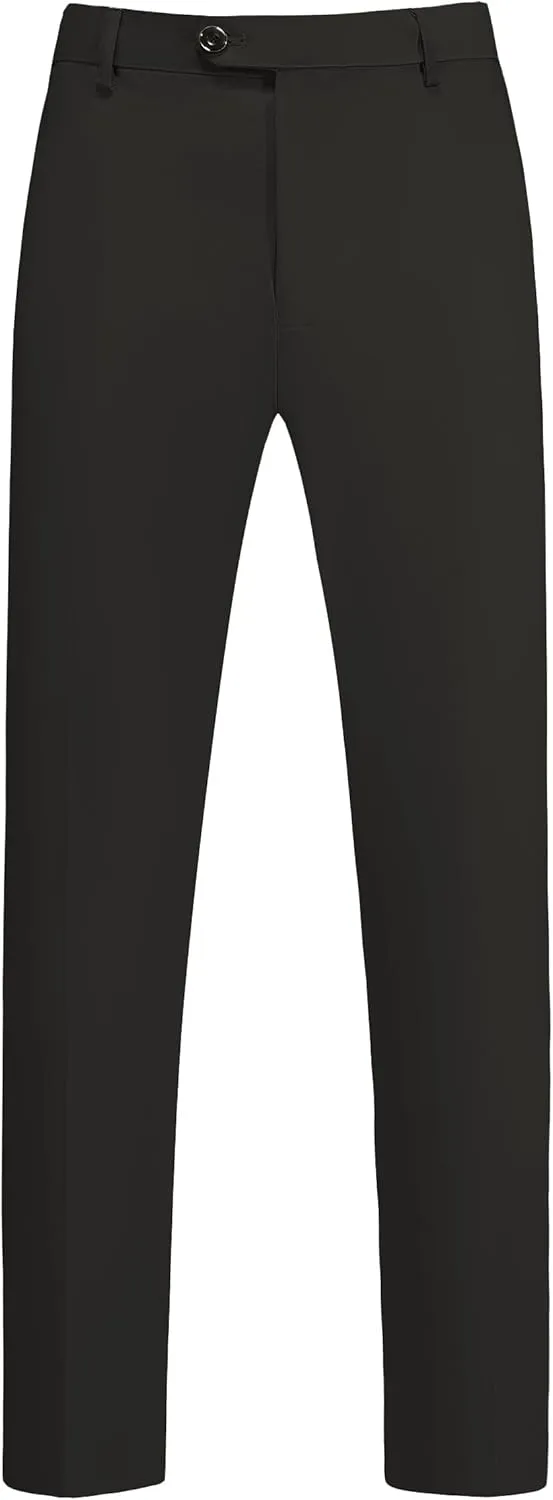 Mens 3-Piece Slim Fit Suit Set - One-Button Tuxedo, Ideal for Weddings and Business, Includes Jacket, Vest, Pants, Tie
