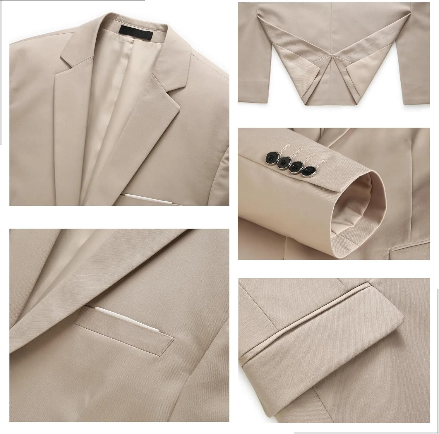 Mens 3-Piece Slim Fit Suit Set - One-Button Tuxedo, Ideal for Weddings and Business, Includes Jacket, Vest, Pants, Tie