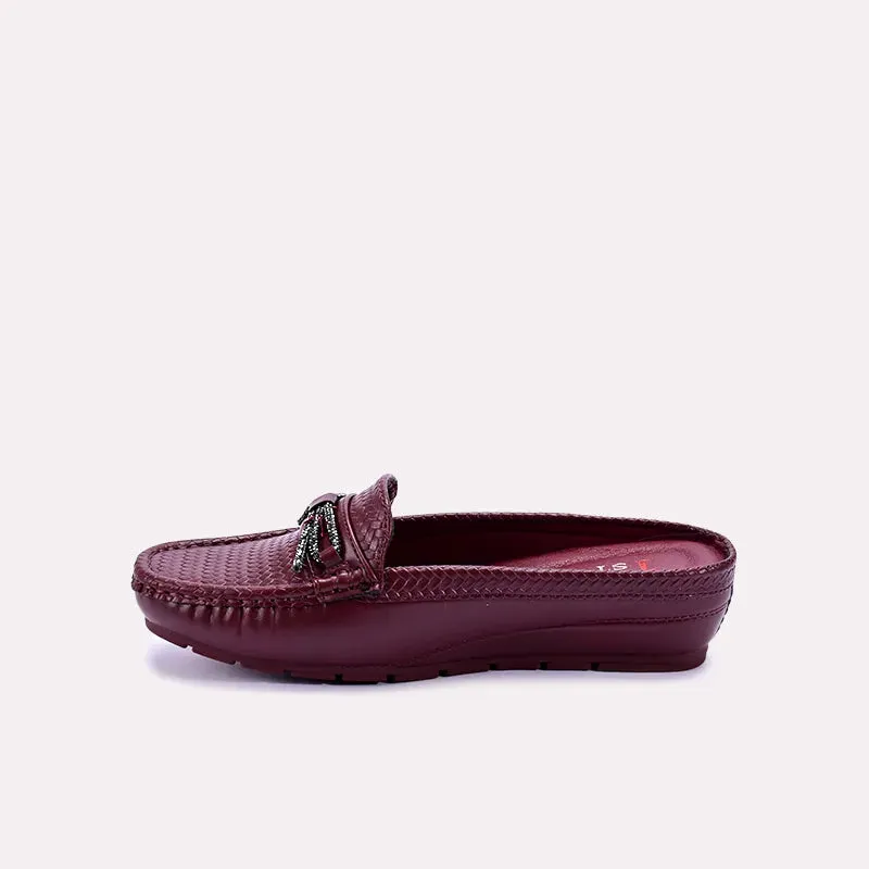 Monika Maroon Casual Pumps 0431290