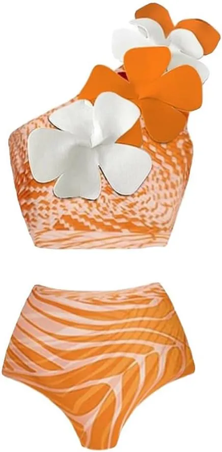 ODASDO Women One Piece Swimsuit with Beach Cover Ups Wrap Skirt Sarong Retro Floral Print Bathing Suit Vacation Beachwear