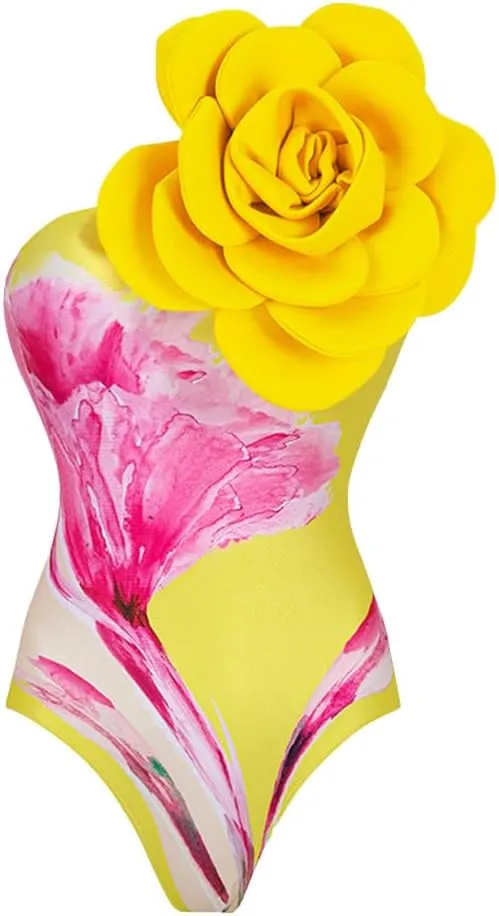 ODASDO Women One Piece Swimsuit with Beach Cover Ups Wrap Skirt Sarong Retro Floral Print Bathing Suit Vacation Beachwear
