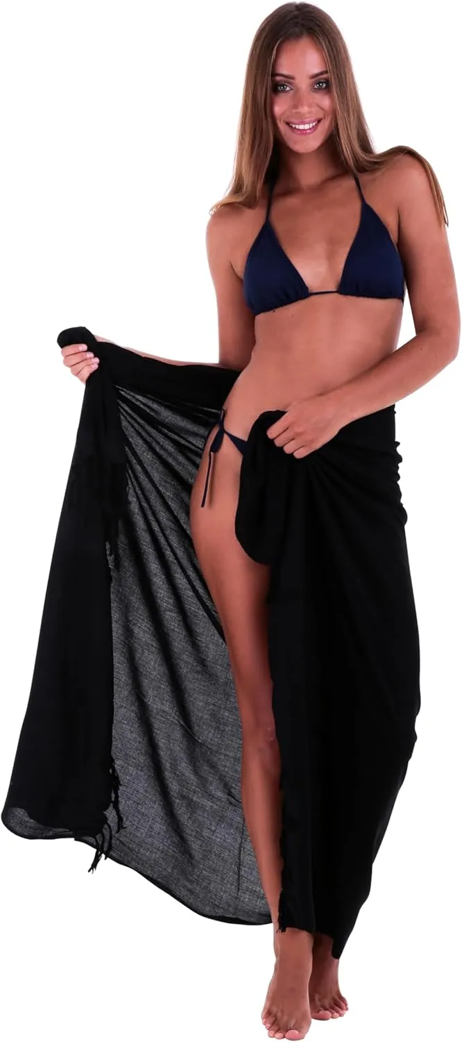 SHU-SHI Sarong Wraps For Women Beach Cover Up Skirt Swimsuit Wrap Pareo Coverups