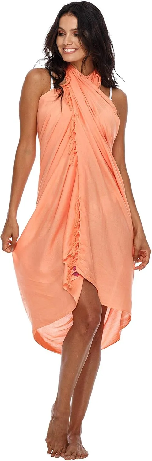 SHU-SHI Sarong Wraps For Women Beach Cover Up Skirt Swimsuit Wrap Pareo Coverups