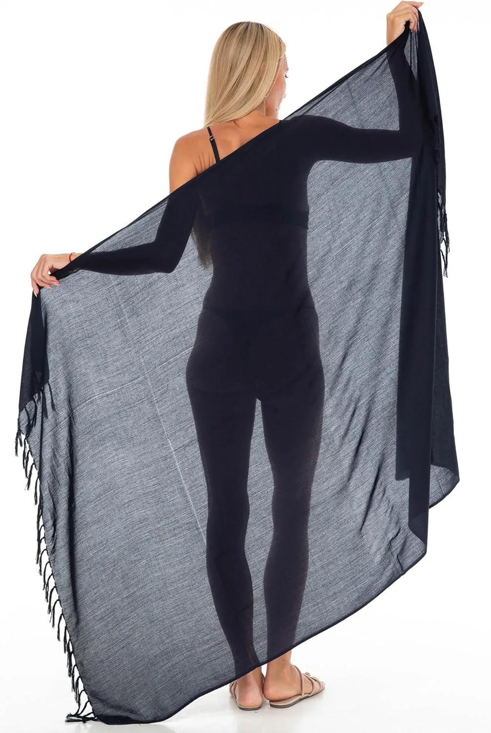 SHU-SHI Sarong Wraps For Women Beach Cover Up Skirt Swimsuit Wrap Pareo Coverups