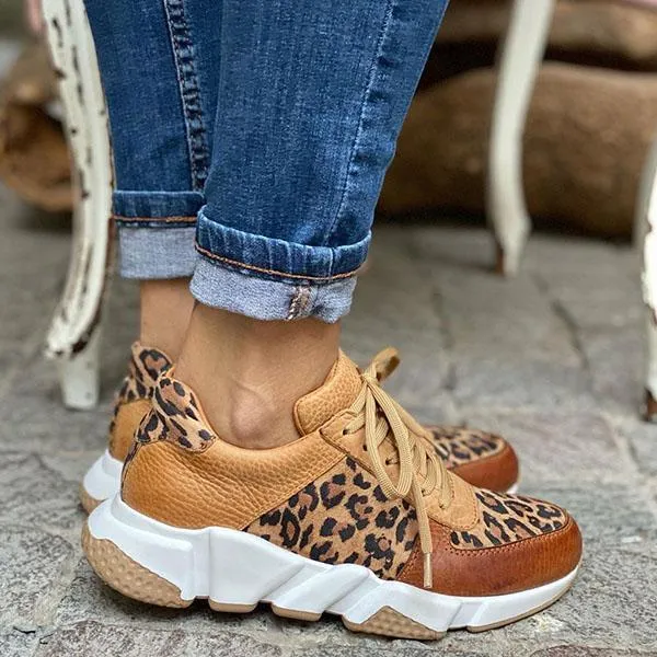 Sohiwoo  sneaker Casual Leopard Sneakers Casual Running Sneakers