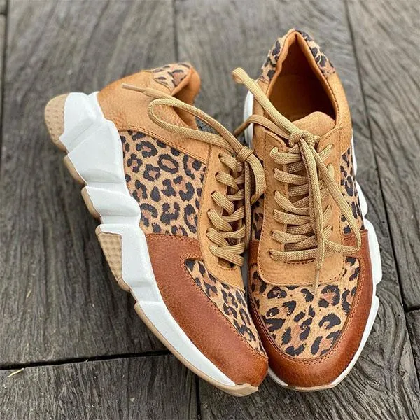 Sohiwoo  sneaker Casual Leopard Sneakers Casual Running Sneakers