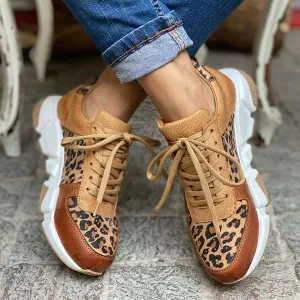 Sohiwoo  sneaker Casual Leopard Sneakers Casual Running Sneakers