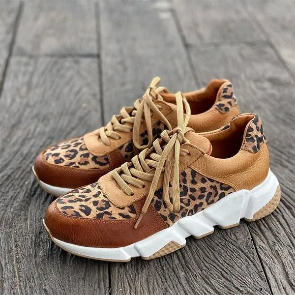 Sohiwoo  sneaker Casual Leopard Sneakers Casual Running Sneakers