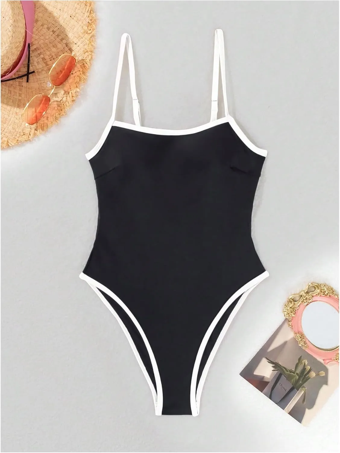 SweatyRocks Women's Tie Backless One Piece Swimsuit Cut Out Bathing Suit Swimwear