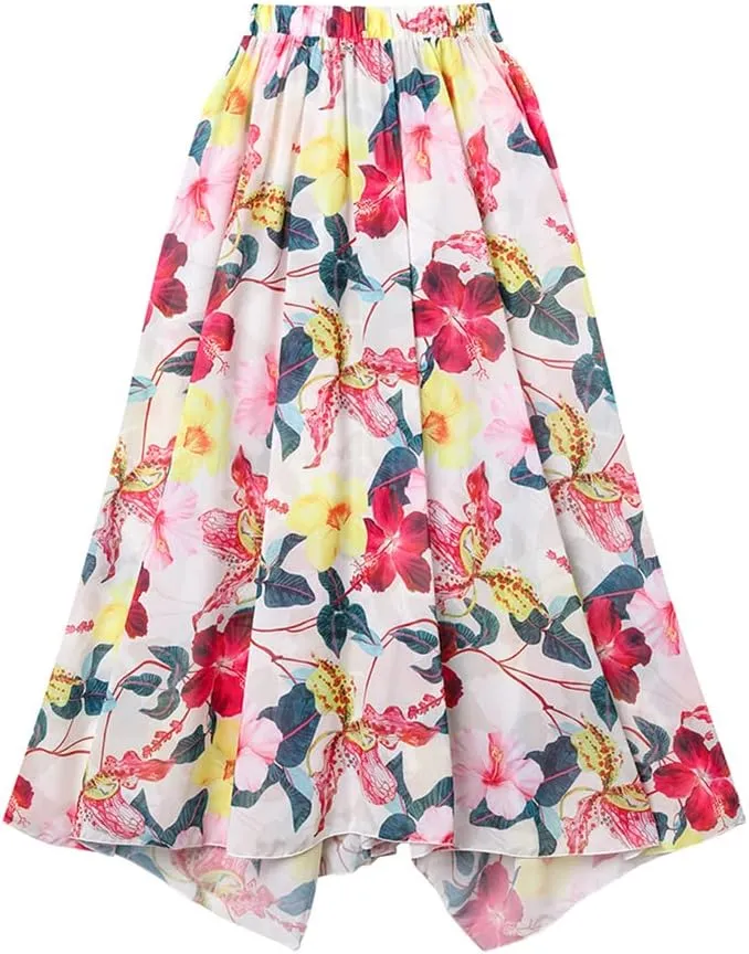 Women's One Piece Swimsuit with Cover up Wrap Skirt Floral Sarong Tummy Control Beach Bikini Set Bathing Suit