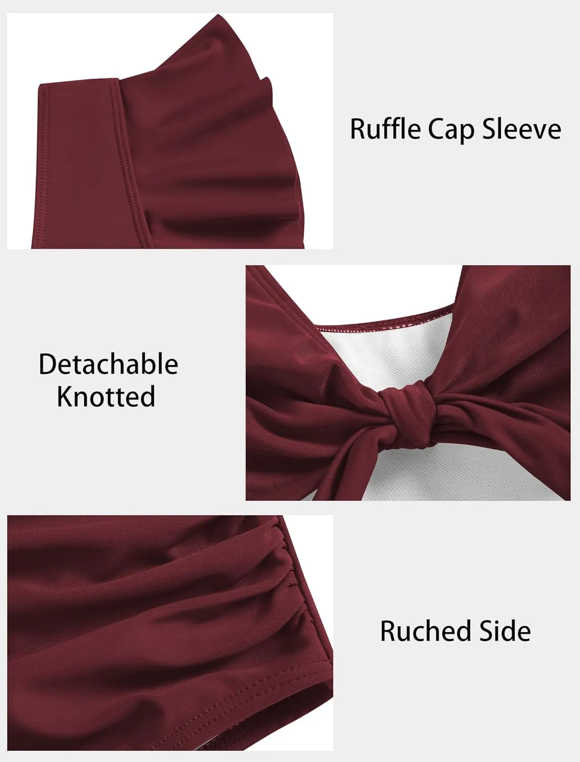 ZAFUL 2025 Maternity One Piece Swimsuit for Women Swim Suits Tie Front Tummy Control Bathing Suits Ruffle Swimsuits